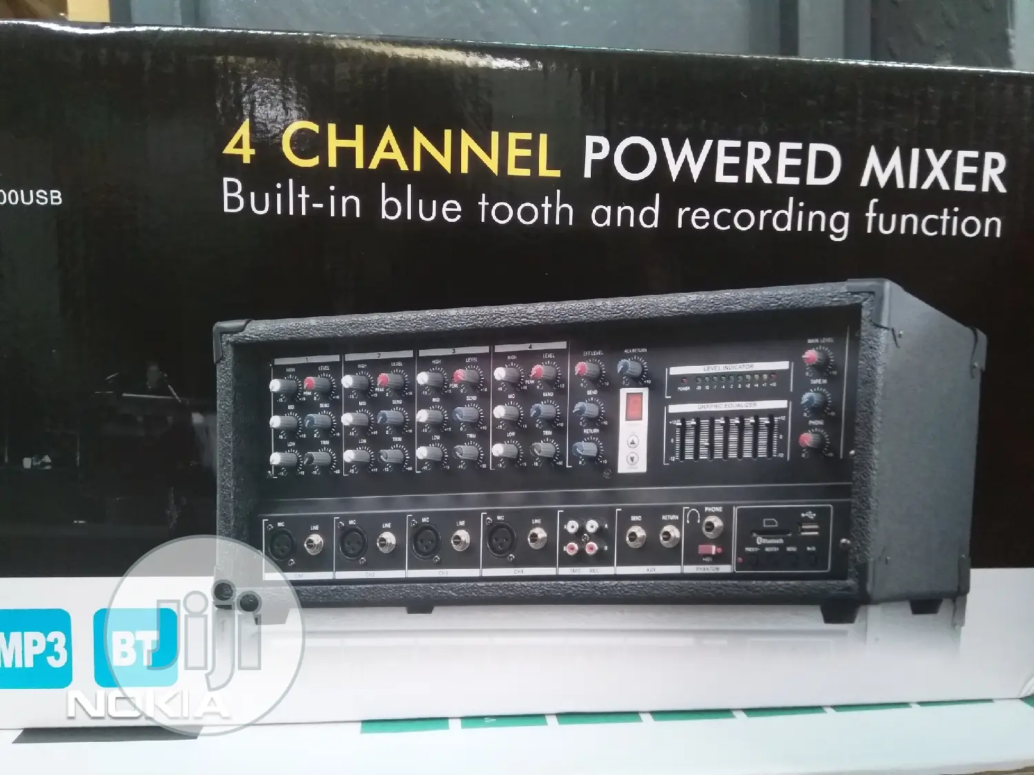 Original Profl 4 Channels Powered Amplifier With Bluetooth