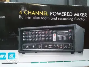 Original Profl 4 Channels Powered Amplifier With Bluetooth