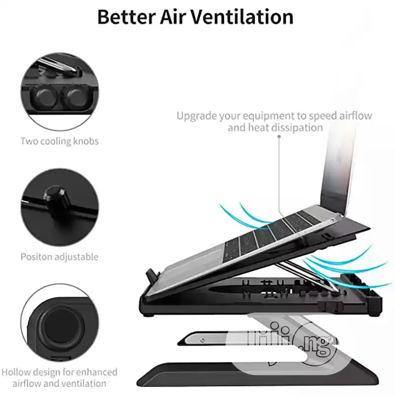 Desktop Stand With Cooling Fan Bed Laptop