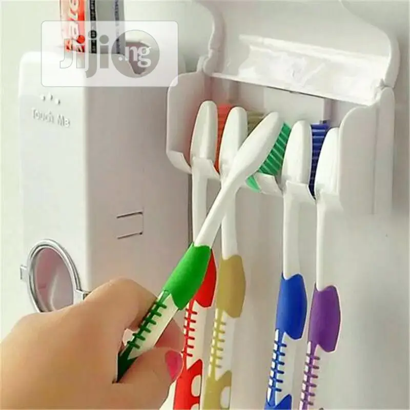 Automatic Toothpaste Dispenser+5 Toothbrush Holder