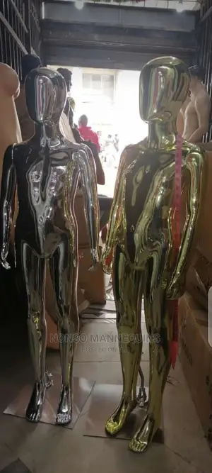Unisex Kids Gold and Silver Chrome Kids Mannequins