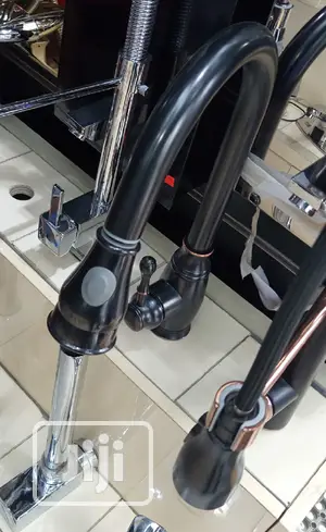 Pullout Mixer Tap With Spray Option (Black)