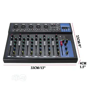 7 Channel Bluetooth Professional Audio Mixing Usb