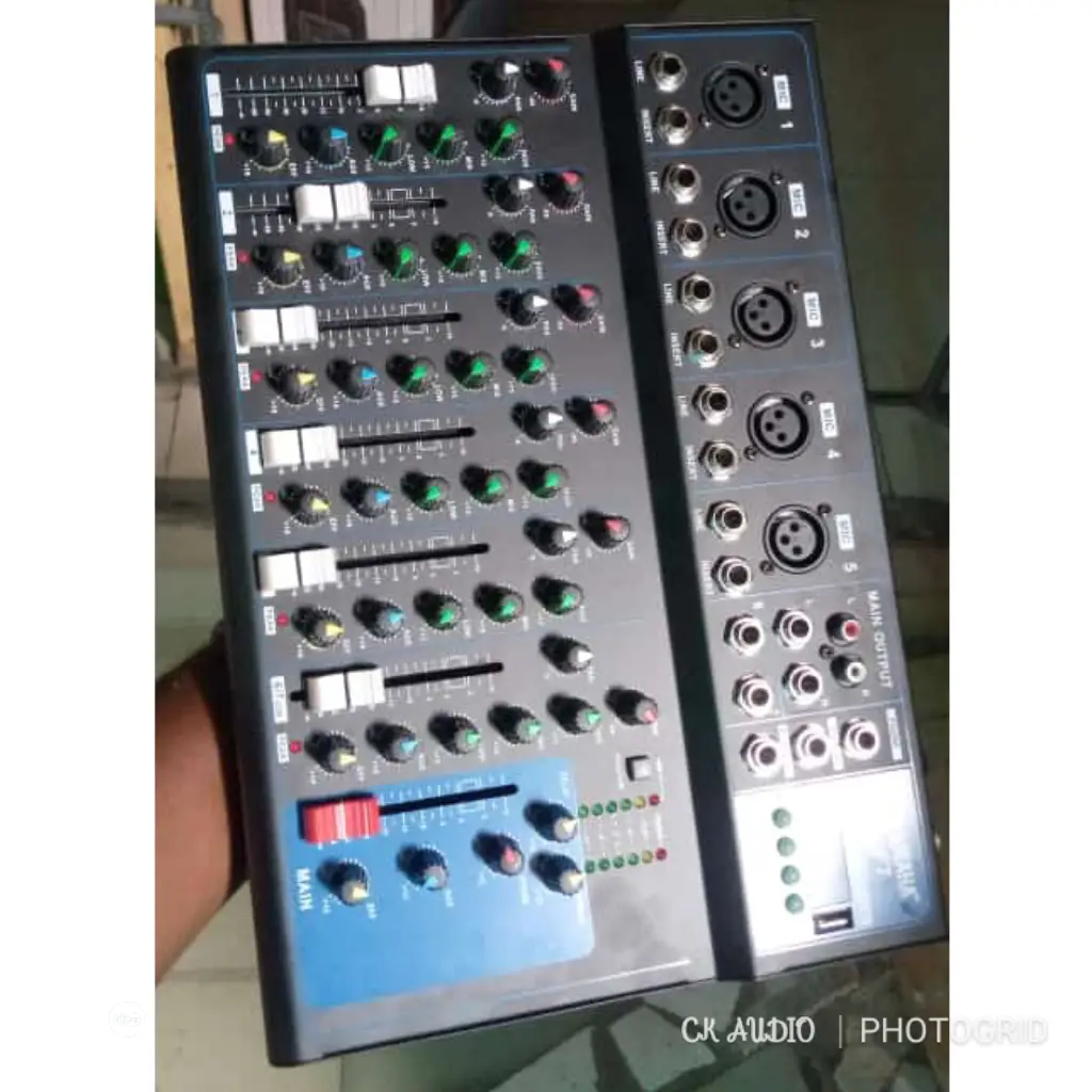 7 Channel Bluetooth Professional Audio Mixing Usb