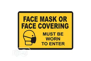 Please Wear A Face Covering Sign