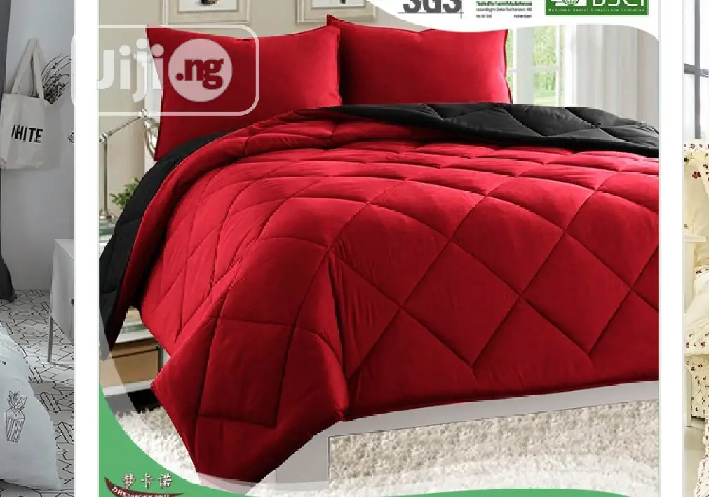 Super Plain Colour Duvet,Bedsheet With 4 Pillow Cases