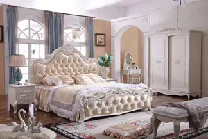 Modern High Back Rest Padded Bed With Side Drawers.