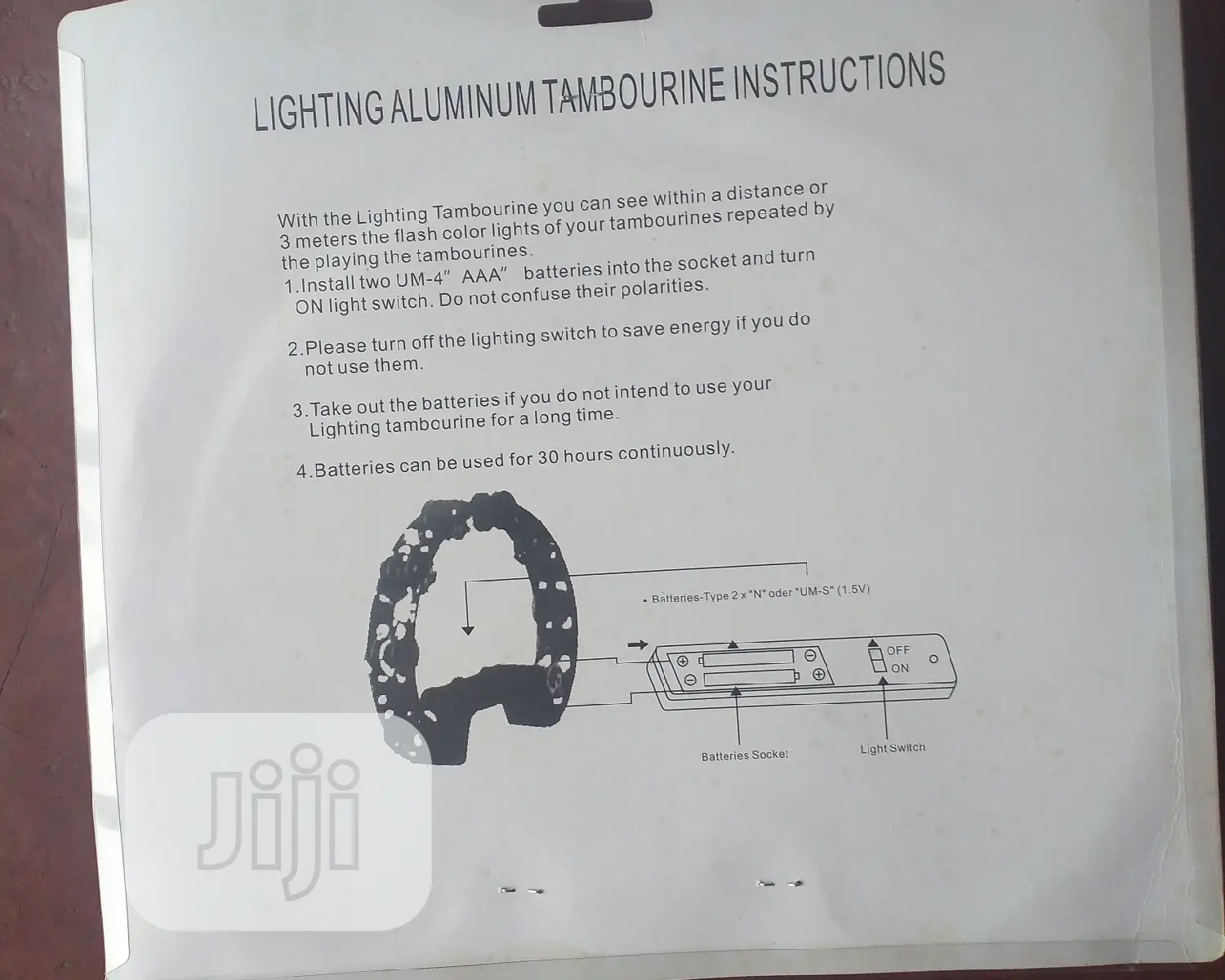 Hallmark-Uk Lighting Tambourine