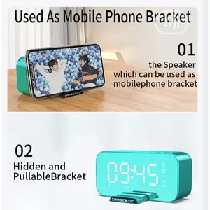 Wireless Bluetooth Speaker Portable Alarm Clock FM Radio