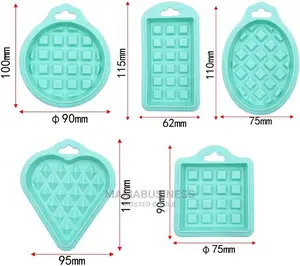 5 PCS Silicone Waffle Muffin Cake Moulds