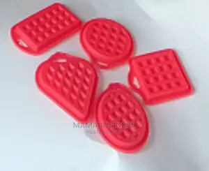 5 PCS Silicone Waffle Muffin Cake Moulds - Red