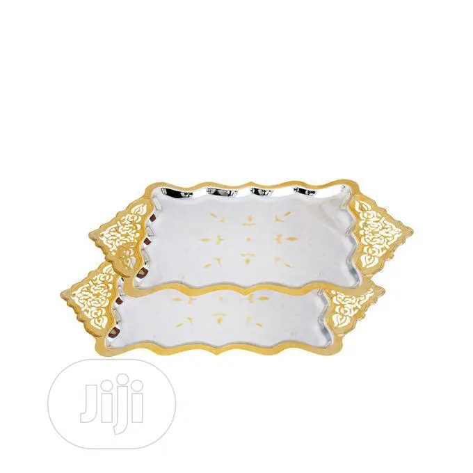 2 Set Elegance Gold Tray