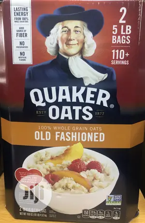 Quaker Oats Old Fashion 100% Whole Grain 2 Bags(5lb)4.52kg