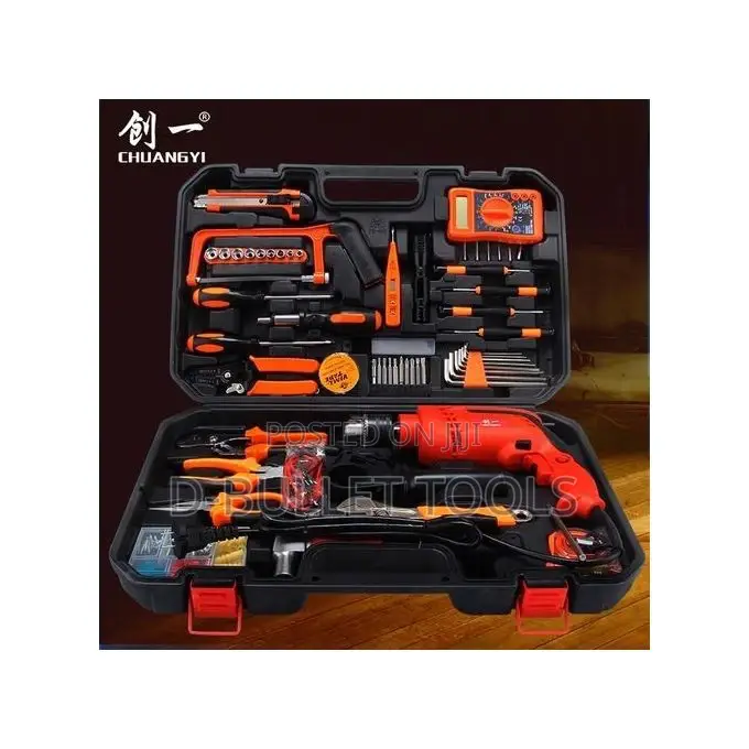 Tools Box Kit Set With Electric Drill Machine