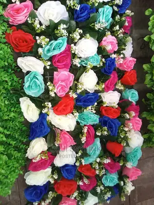 Artificial Multi Colour Wall Flower Mat