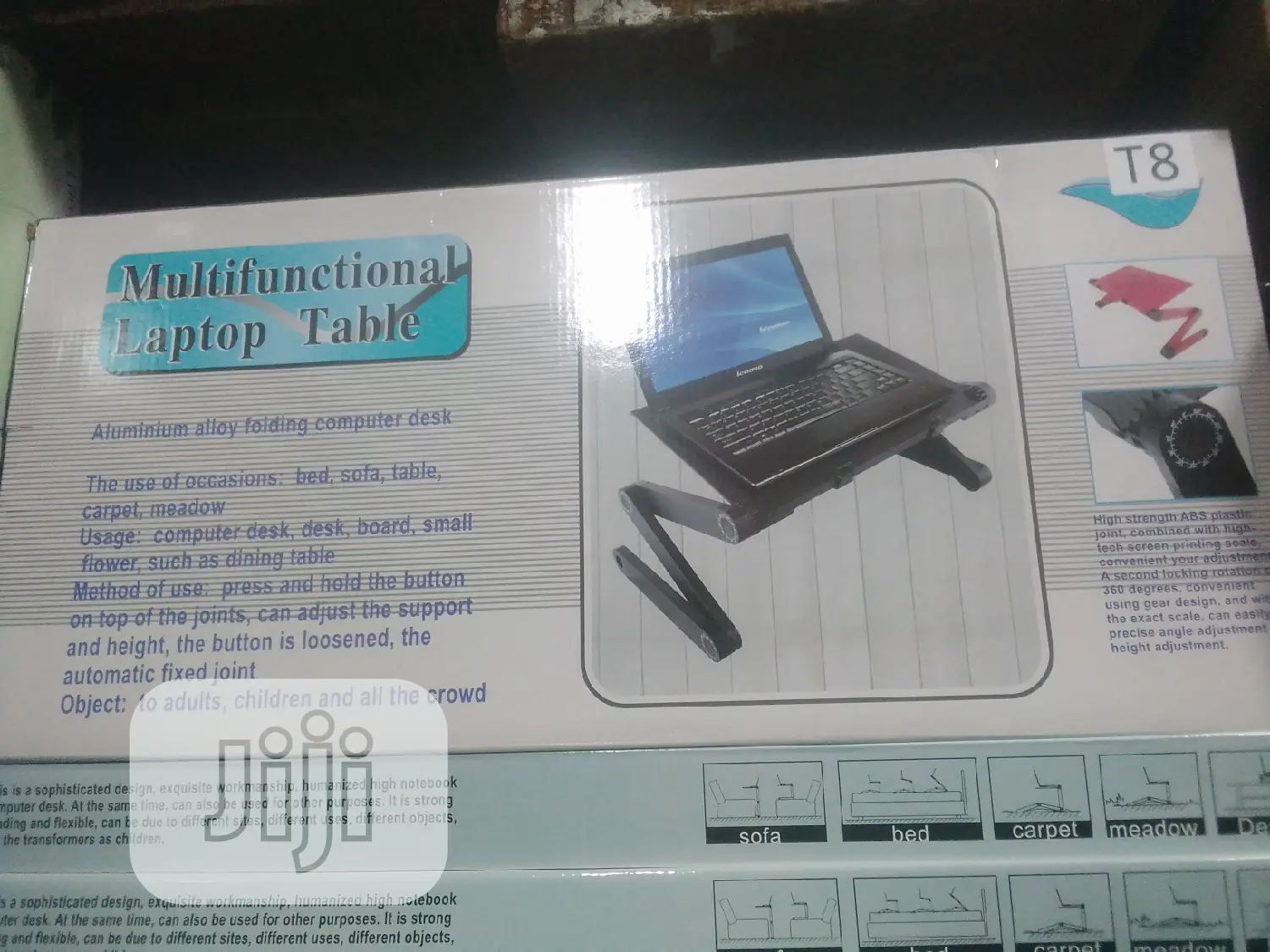 T8 Laptop Table With Cooling Fan