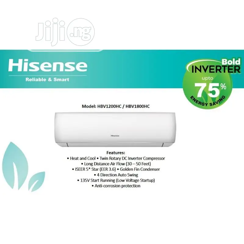 Brand New HISENSE 1.5HP INVERTER Split Unit AC/100% Copper/