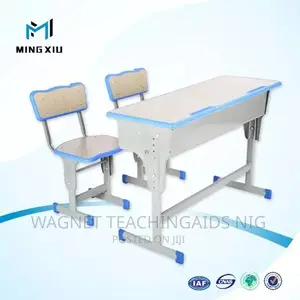 Double Student Desk And Chairs