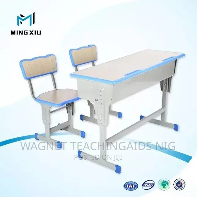 Double Student Desk And Chairs
