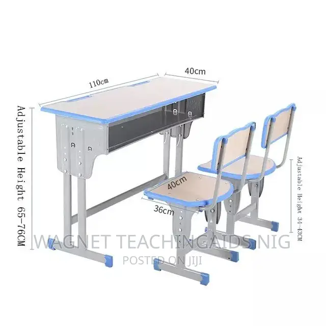 Double Student Desk And Chairs