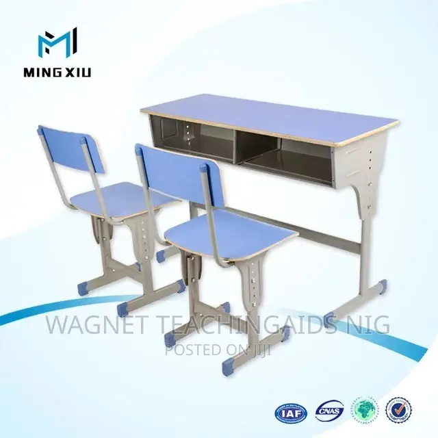 Double Student Desk And Chairs