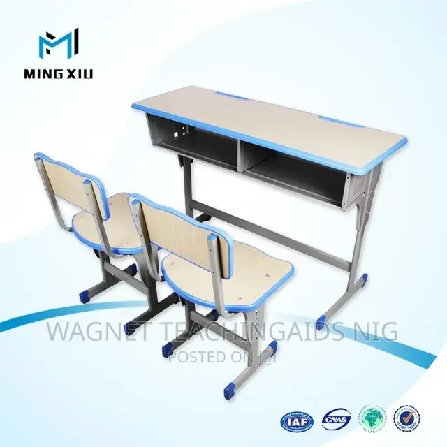 Double Student Desk And Chairs