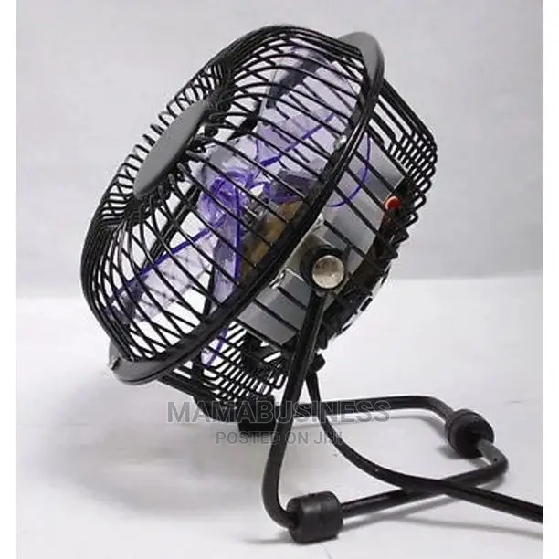 USB Powered Desk Standing Mini Fan - Black