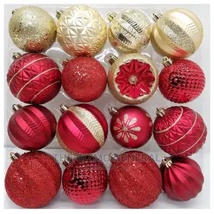 Cg Hunter Holiday 52-Piece Shatter Resistant Ornaments, Red