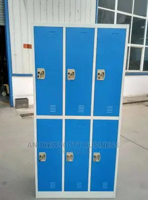 Blue and Grey Six Doors Workers Lockers