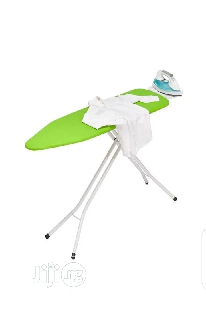 Ironing Board and Iron Holder Plus "Pressing Iron"