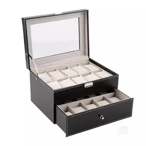 Double Layer 20 Grids Watches Boxes Jewelry Organizer