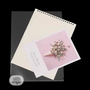 12 PCS A4 Transparent L Folder Document Holder File Classif