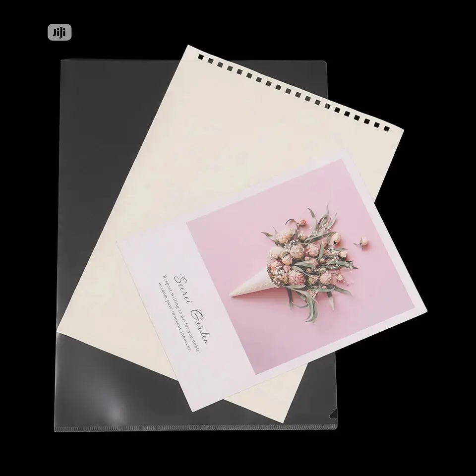 12 PCS A4 Transparent L Folder Document Holder File Classif
