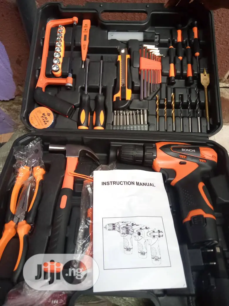 Set of Tools Box With Cordeless Drill