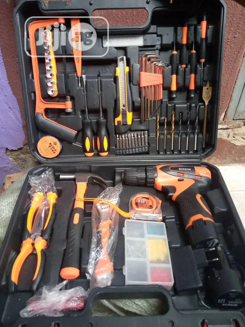 Set of Tools Box With Cordeless Drill