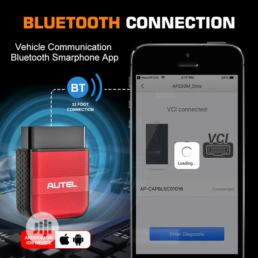 Autel AP200M OBD2 All System Bluetoth Scanner ABS SRS Engine