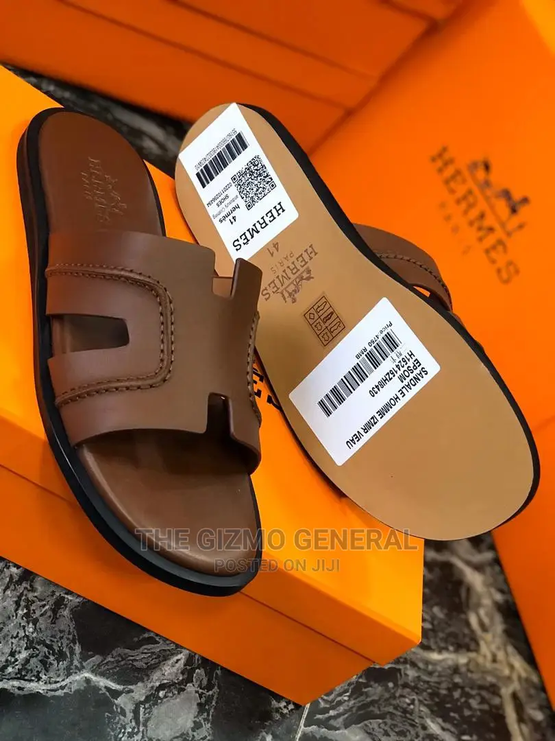 Hermes Izmir Leather Slippers
