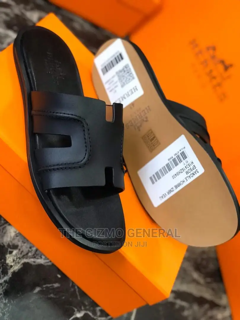 Hermes Izmir Leather Slippers