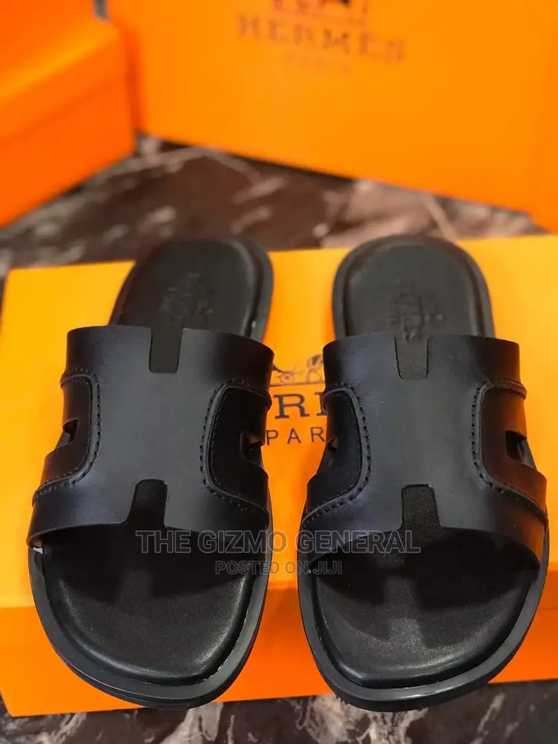 Hermes Izmir Leather Slippers