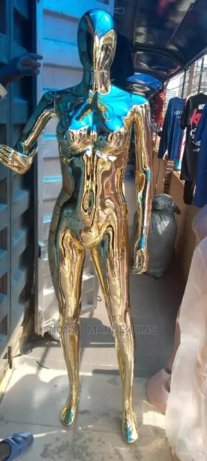 Busty Big Breast Size 12 Gold Chrome Mannequins