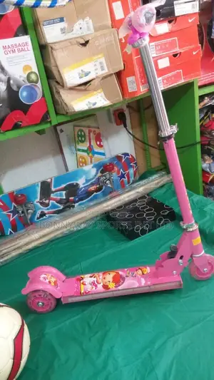 Children Riding Scooters With Design Light And Music Player