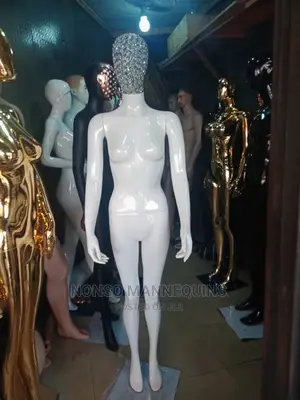 Net Face White Female Glossy Mannequins