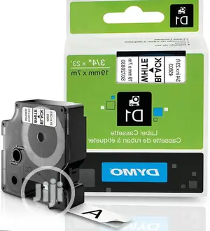 Dymo Labelpoint D1 Label Tape 3/4" X 23 Ft, Black on White