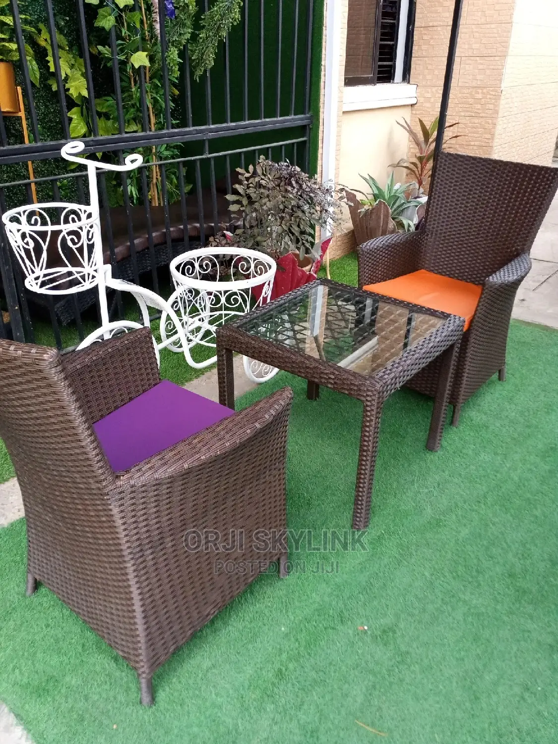 Single Set and Table Rattan Chiars