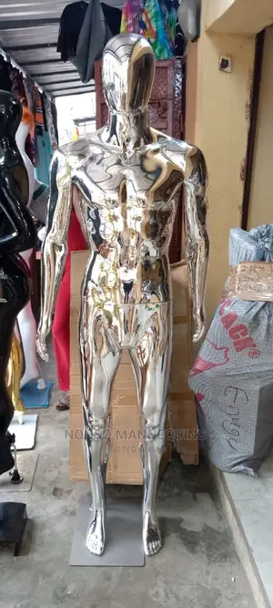 Male Silver Chrome Male Mannequin