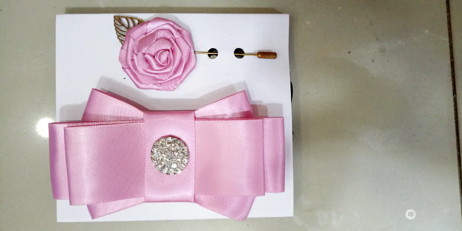 Barrister Bow Tie With Pin Up Rose