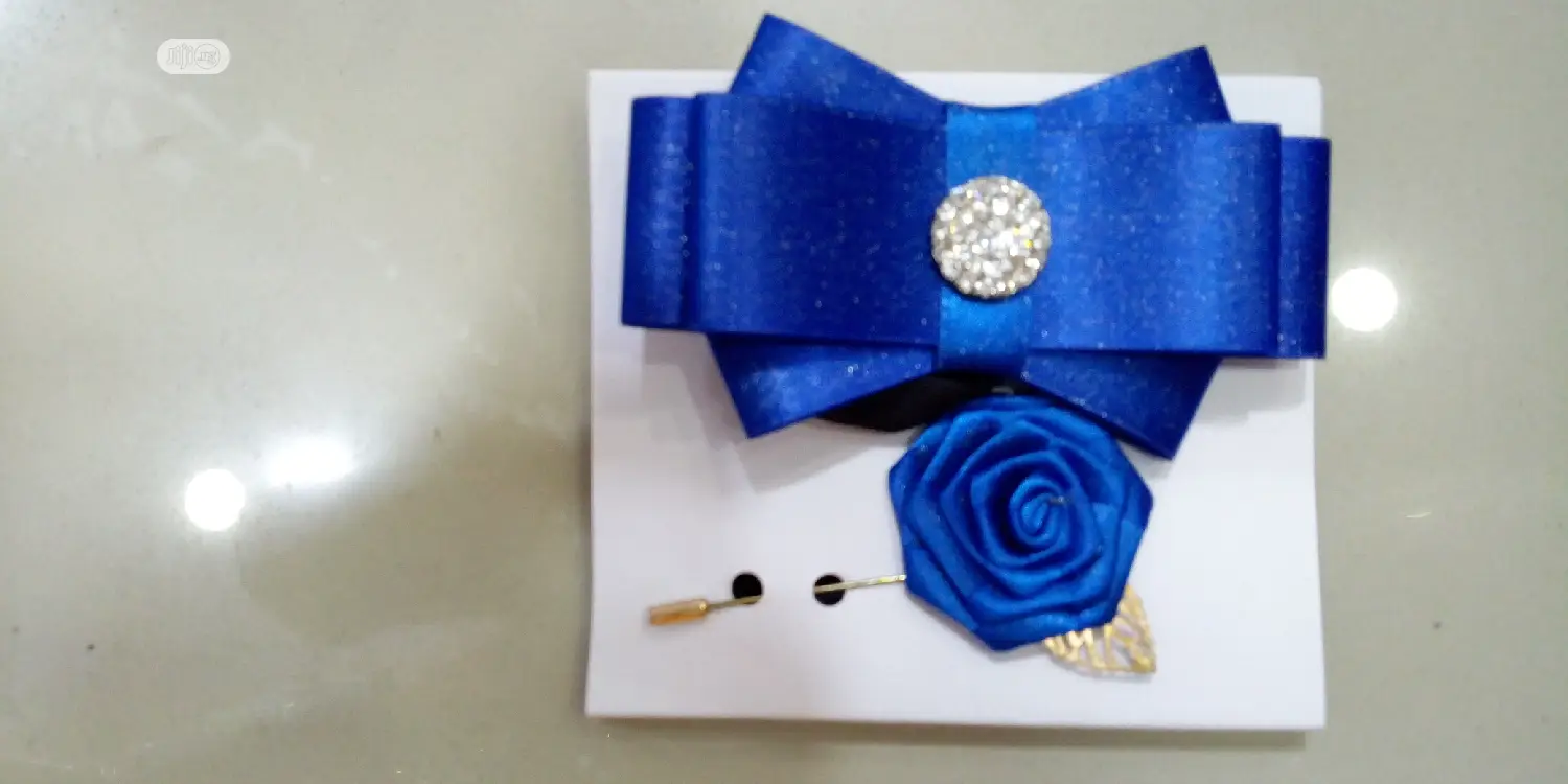 Barrister Bow Tie With Pin Up Rose