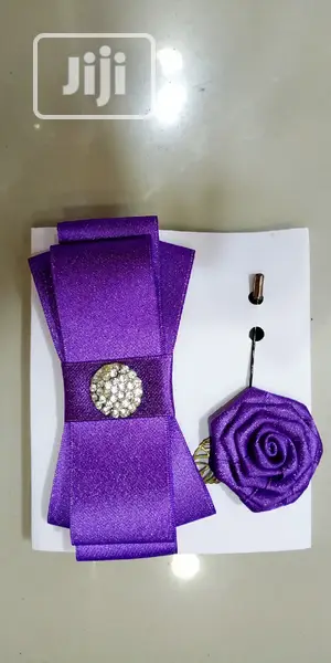Barrister Bow Tie With Pin Up Rose