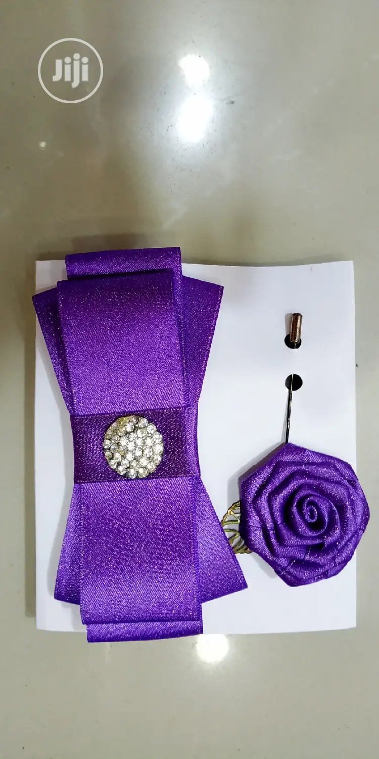 Barrister Bow Tie With Pin Up Rose