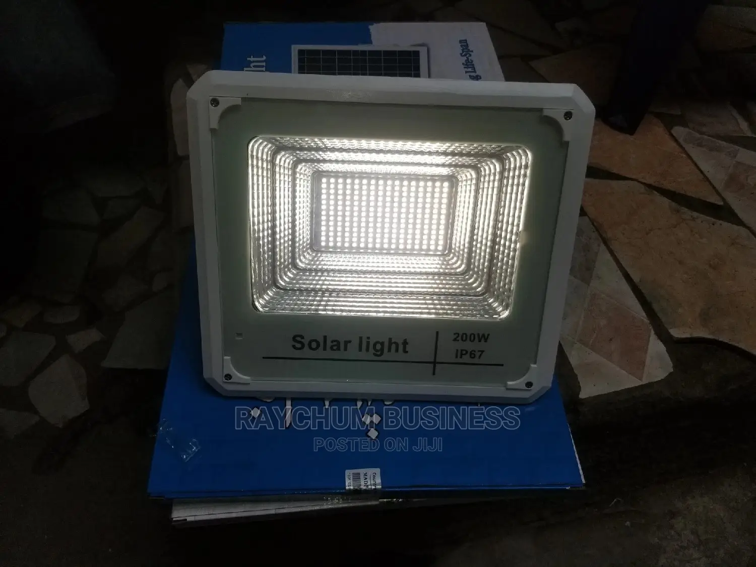 Solar Flood Light 150w With Remote Control 3 Collor Type